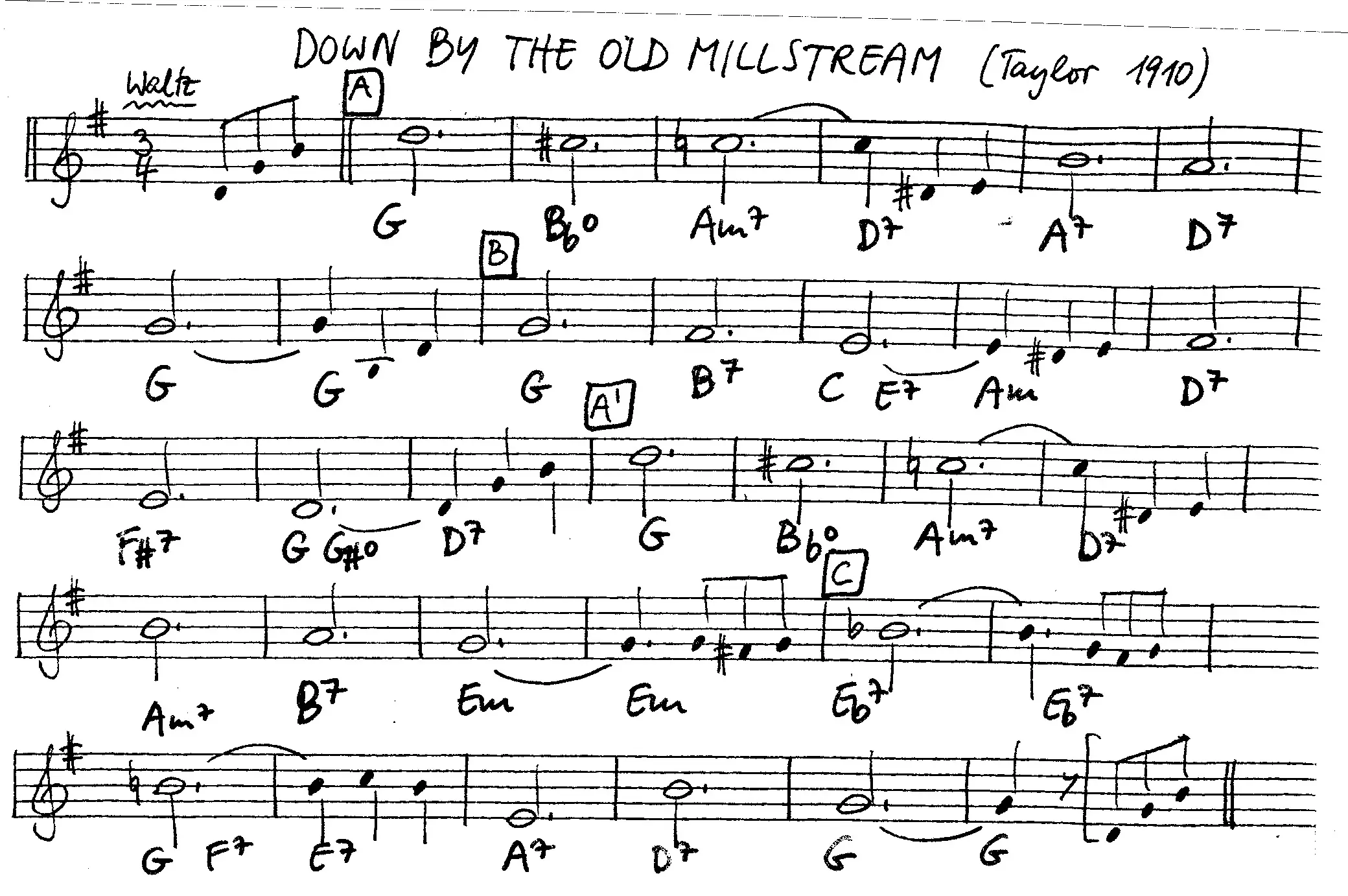 down by the old millstream partition gratuite - Offerte par The Jungle Jazz Band